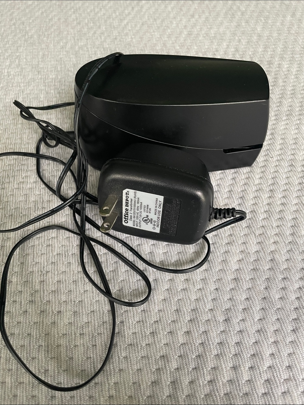 Office Depot Black Electric Stapler with Power Adapter